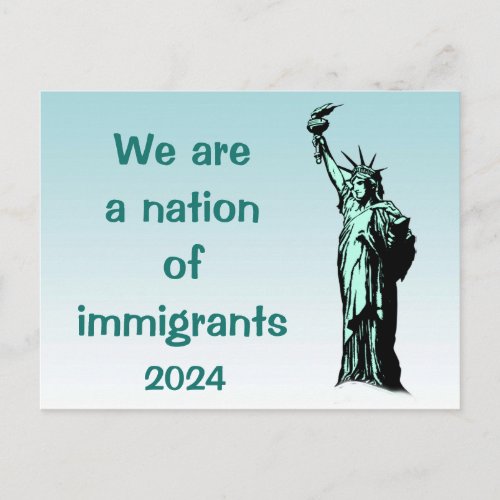Nation of Immigrants 2024 Back Calendar Postcard