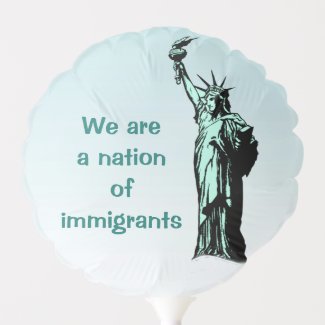 Nation of Immigrants Blue Balloon