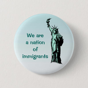 Nation of Immigrants Blue Button