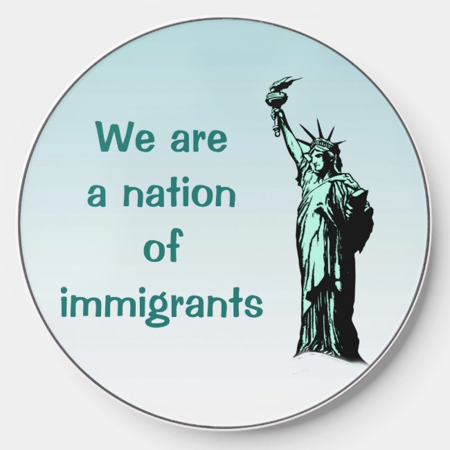 Nation of Immigrants Blue Wireless Charger