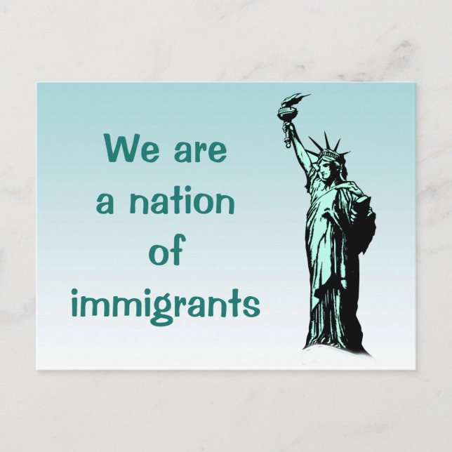 Nation of Immigrants Statue of Liberty Postcard (Front)