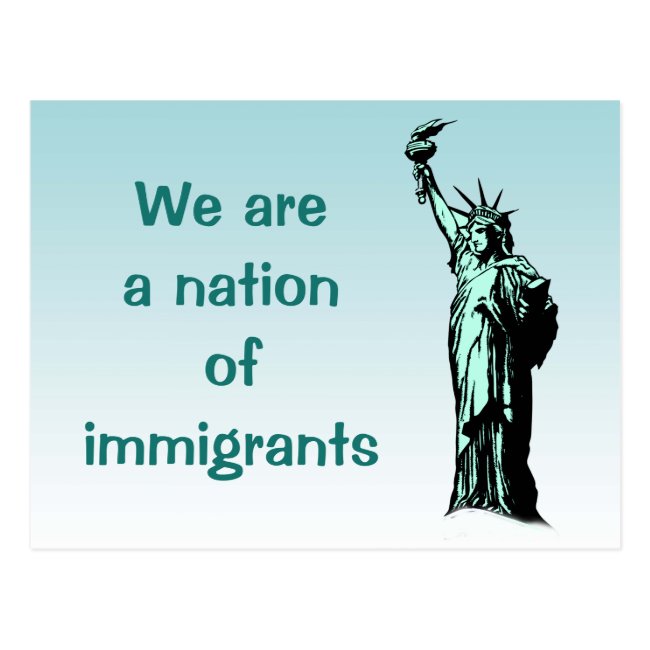 Nation of Immigrants Statue of Liberty Postcard