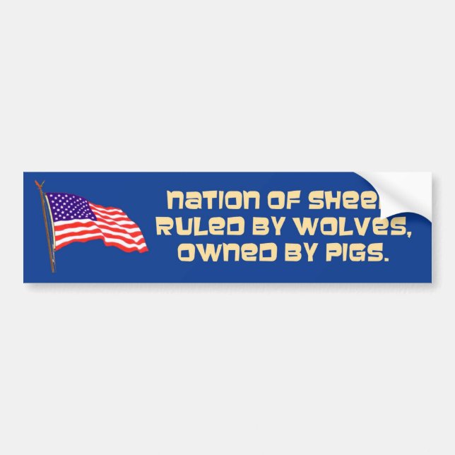 nation of sheep bumper sticker (Front)