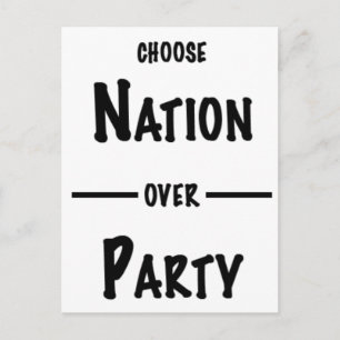 Nation over Party gift collection Invitation Postcard