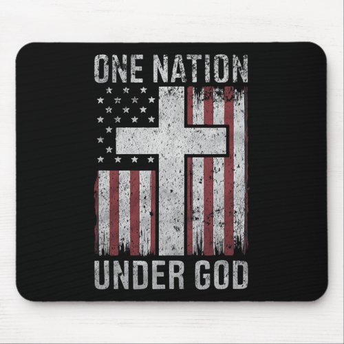 Nation Under God 4th Of July Vintage Patriotic Chr Mouse Pad