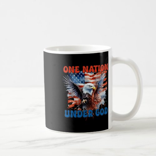 Nation Under God Flag 4th Of July Patriotic Christ Coffee Mug