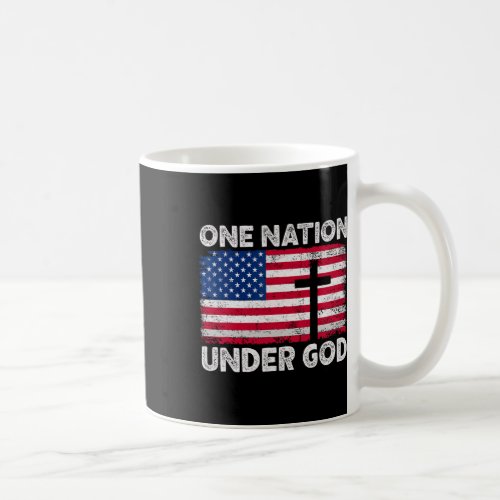 Nation Under God Flag 4th Of July Patriotic Christ Coffee Mug