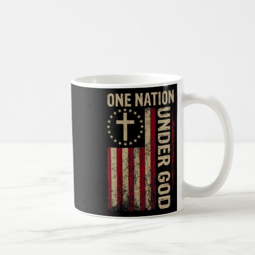 Nation Under God Flag 4th Of July Patriotic Christ Coffee Mug