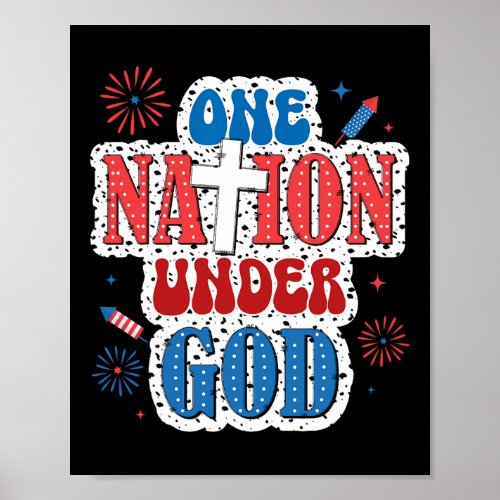 Nation Under God Patriotic 4th Of July  Poster