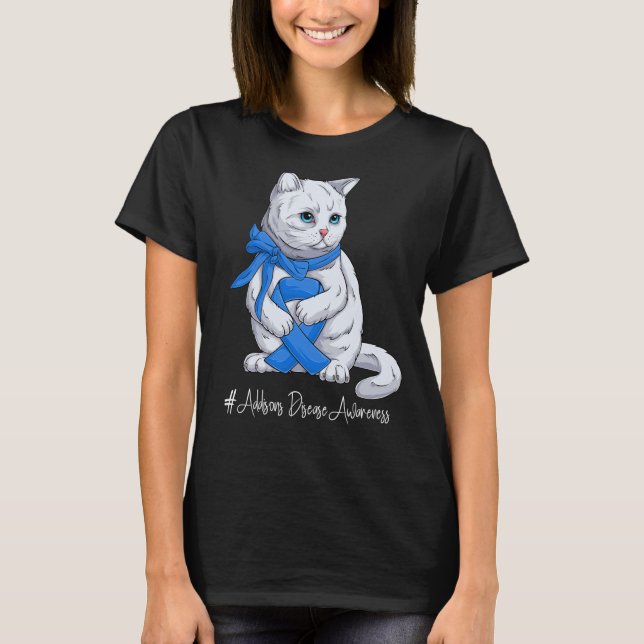 National Addisons Disease Awareness Month Blue Rib T-Shirt (Front)