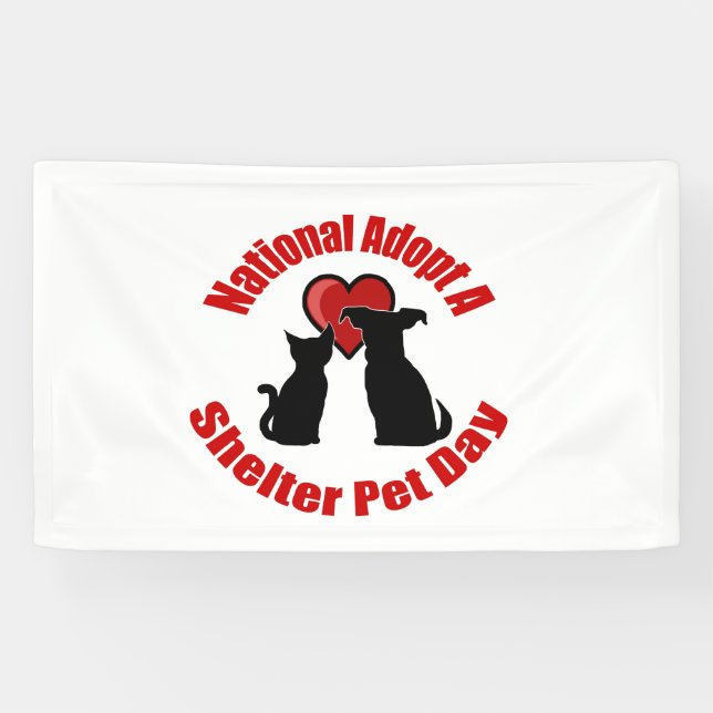 National Adopt A Shelter Pet Day Banner (Horizontal)