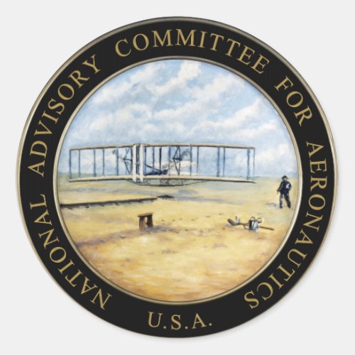 National Advisory Committee for Aeronautics Logo Classic Round Sticker