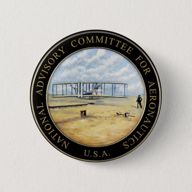 National Advisory Committee for Aeronautics Logo Pinback Button (Front)