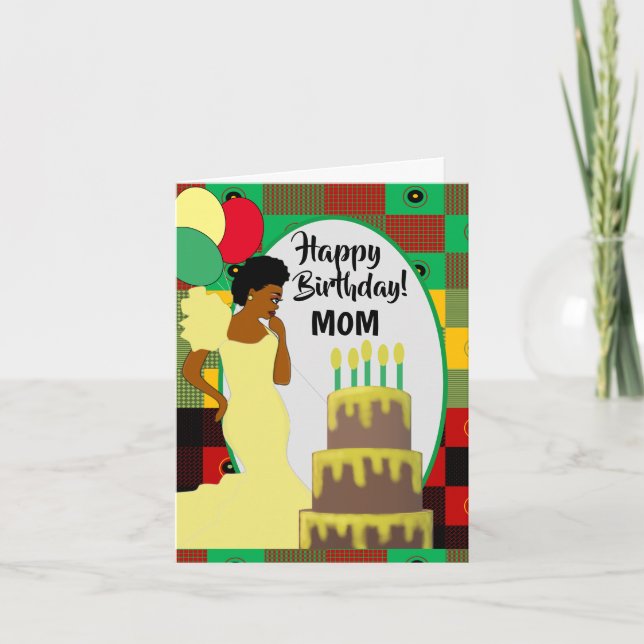 National African American Mom Birthday Card (Front)