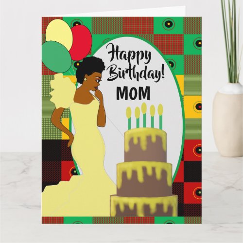 National African American Mom Birthday Card