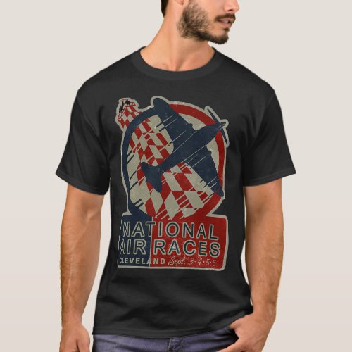 National Air Races Vintage Airplane Racing Design T_Shirt