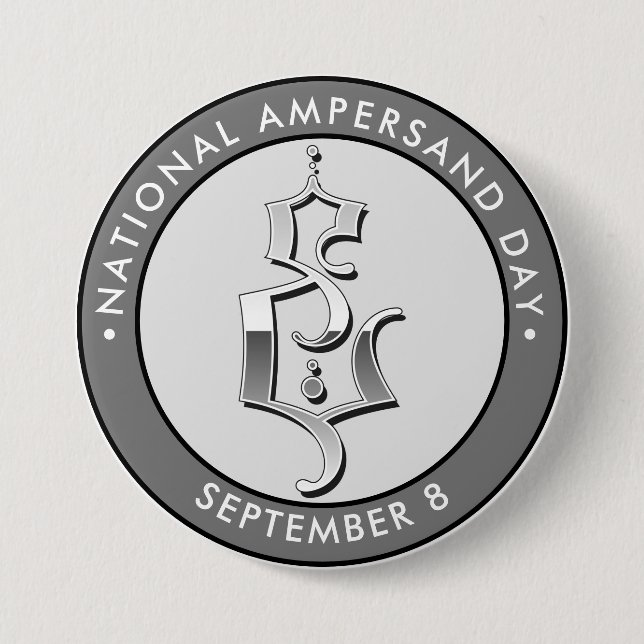 National Ampersand Day, Gothic lettering Button (Front)