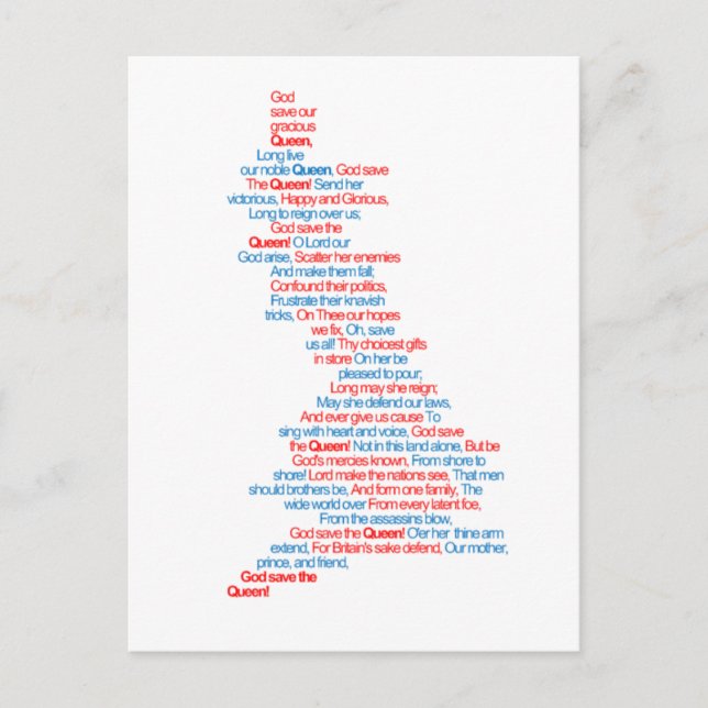 National Anthem Postcard (Front)