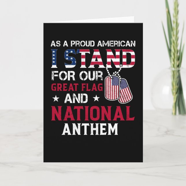 National Anthem - USA Flag Design Card (Front)