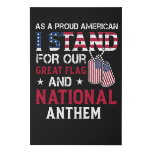 National Anthem - USA Flag Design Faux Canvas Print