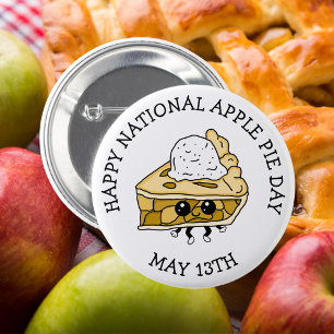 National Apple Pie Day May 13th Button