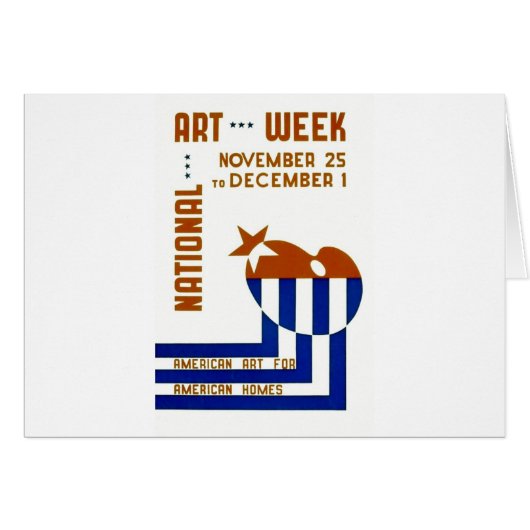 National Art Week  - WPA Poster - Cards (Front Horizontal)