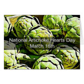National Artichoke Hearts Day March 16th Card (Front Horizontal)