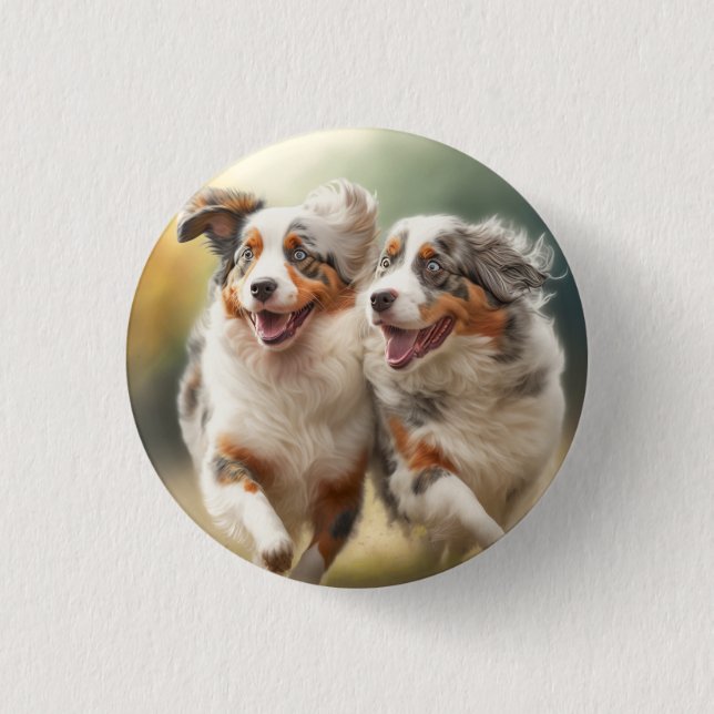 National Australian Shepherd Day, Aussie Dog Button (Front)