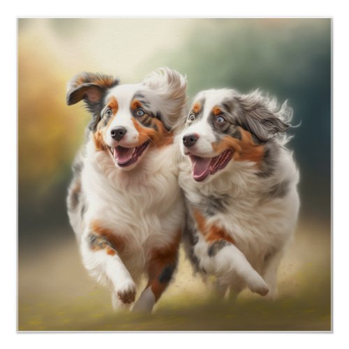 National Australian Shepherd Day Aussie Dog Poster