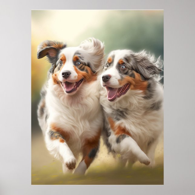 National Australian Shepherd Day, Aussie Dog Poster (Front)