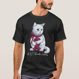 National AV Malformation Awareness Month Burgundy T-Shirt