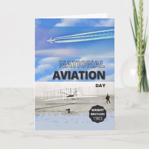 National Aviation Day August 19 Wright Brothers Card