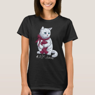 National AVM Awareness Month Burgundy Ribbon Cute T-Shirt