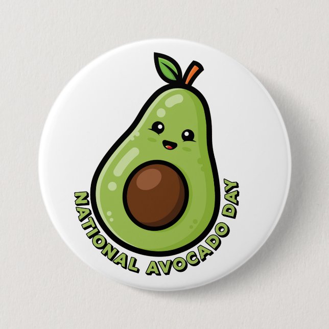 National Avocado Day Button (Front)