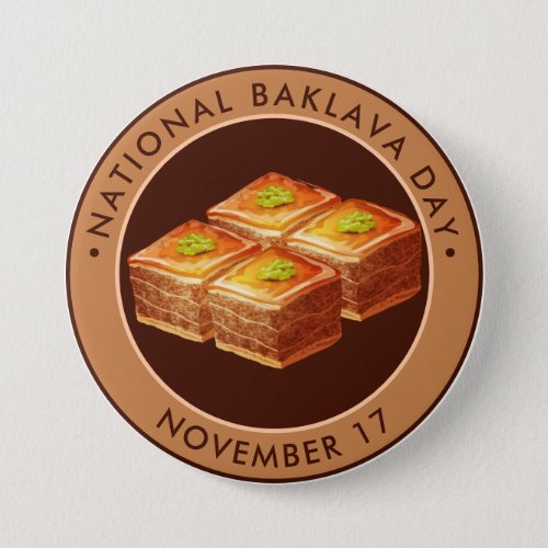 National Baklava Day illustration Button