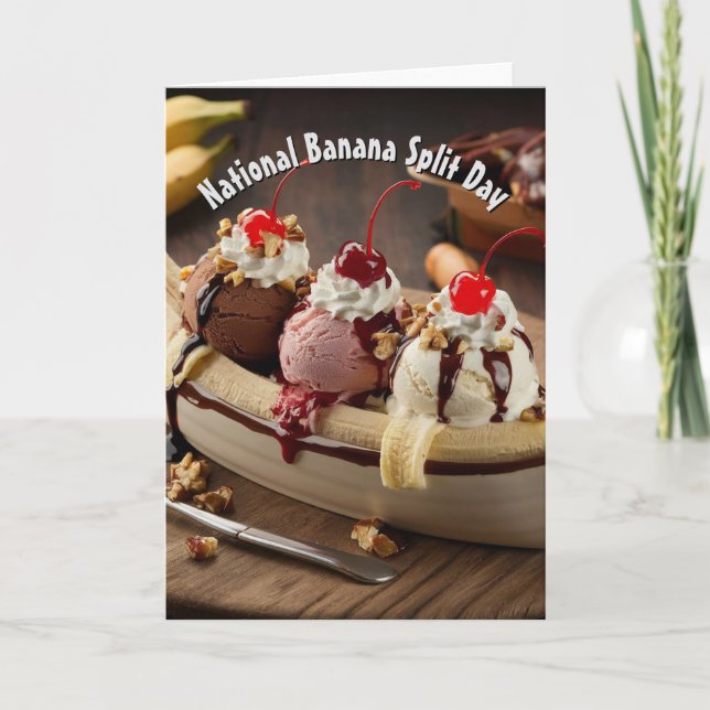 National Banana Split Day Card (Front)