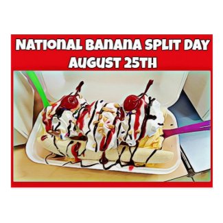 National Banana Split Day Food Holidays Postcard