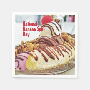 National Banana Split Day Napkins
