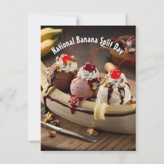 National Banana Split Day Postcard