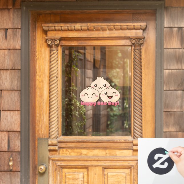 National Bao Day T-Shirt Window Cling (Home Door)
