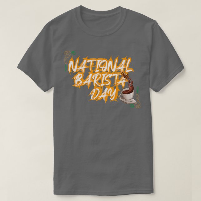 national barista day 14 T-Shirt (Design Front)