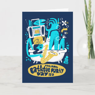 National Bathtub Party Day December 15th Card