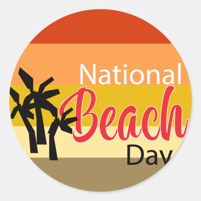 National Beach Day Sticker (Front)