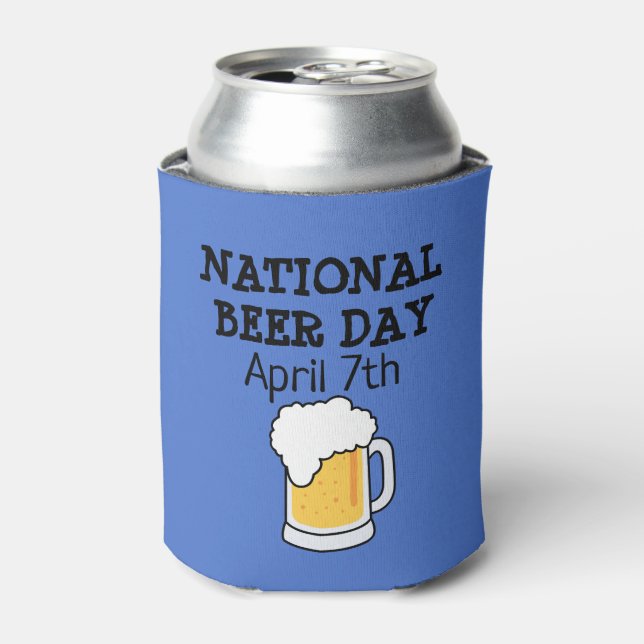 National Beer Day Cold Bubbles Bottle Cooler (Can Front)