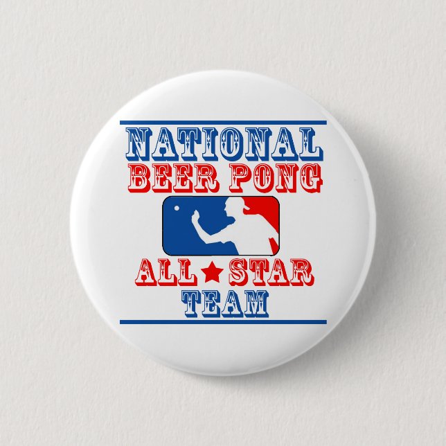 National Beer Pong Team Pinback Button (Front)