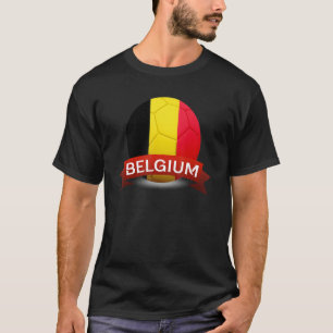 National Belgium Flag Belgian Football Fan Soccer  T-Shirt