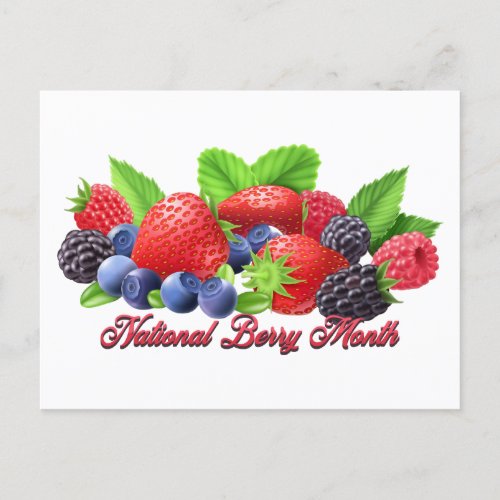 National Berry Month Postcard