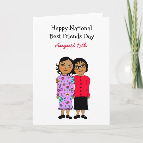 National Best Friends Day August 15th  Card