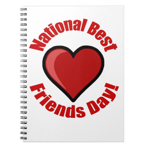 National Best Friends Day Notebook