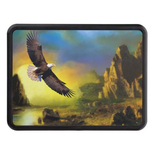 National Bird of America Bald Eagle Soaring Trailer Hitch Cover